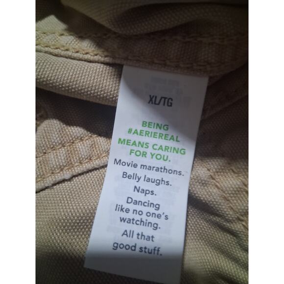 Aerie Womens size XL Canvas Button Up Lifestyle Academia Cropped Chore Jacket - Picture 9 of 9